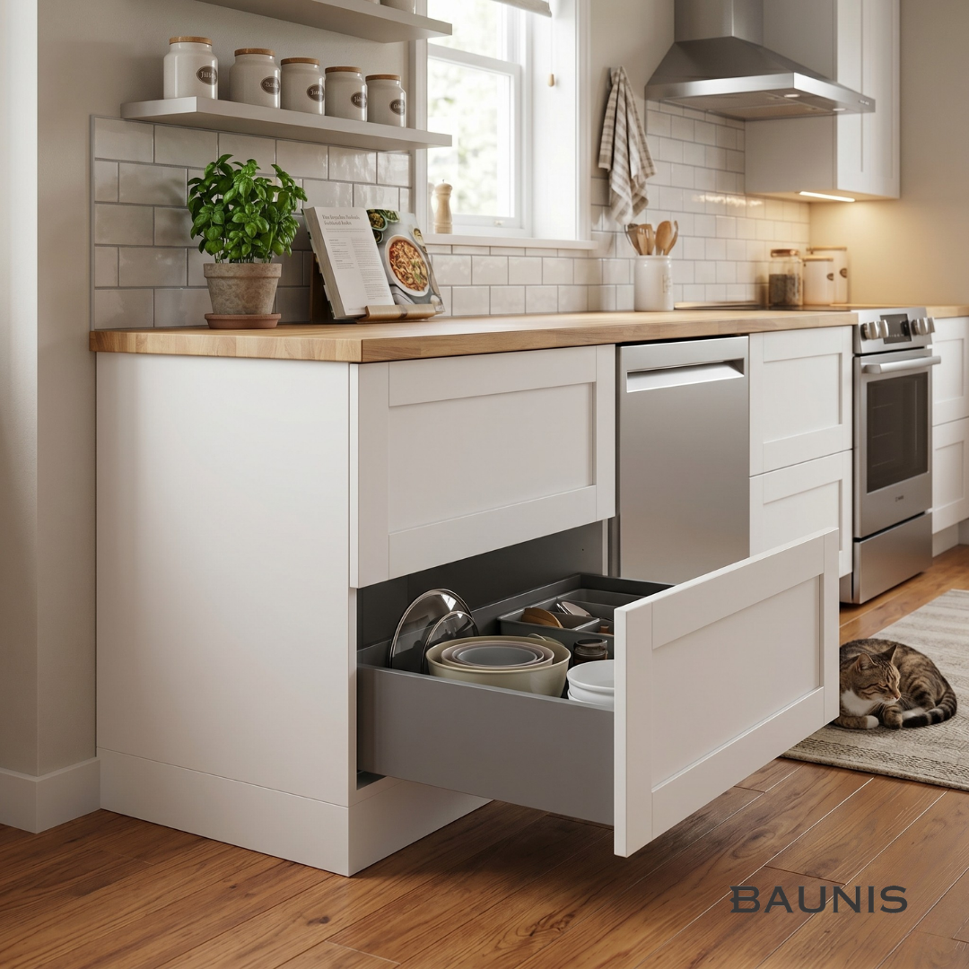 flat pack 2 drawer base cabinet melamine board 900mm wide 71231.webp