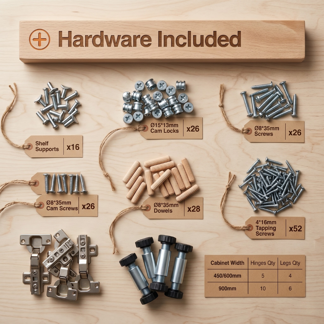 Flatpack Tall Pantry Cabinet flatlay image